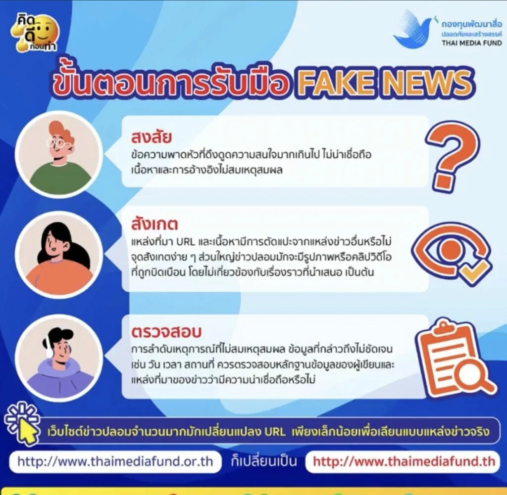 ขั้นตอนรับมือ fake news