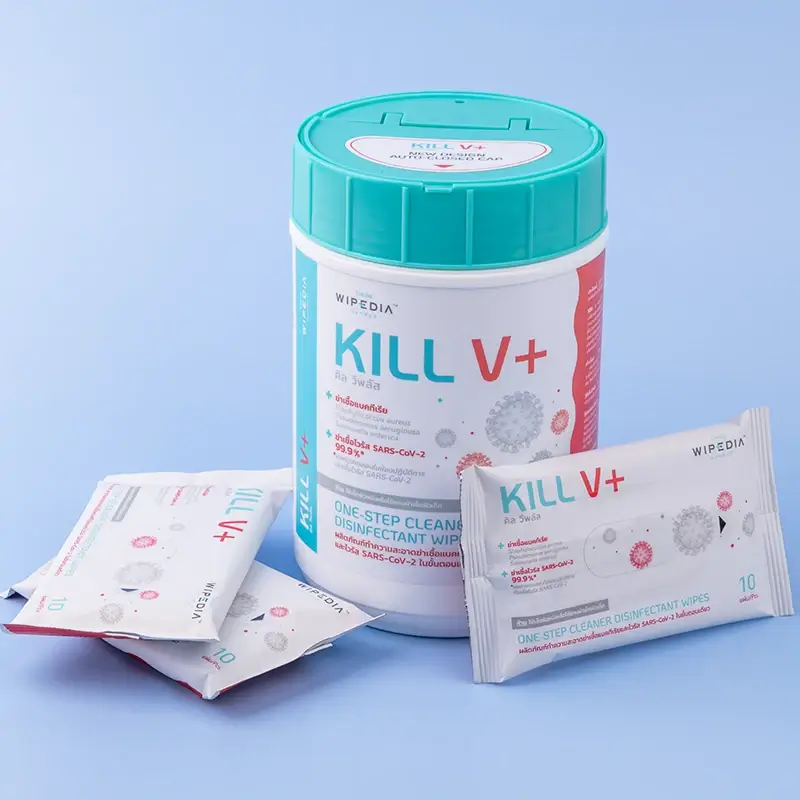 ผลิตภัณฑ์ฆ่าเชื้อโรค ทิชชู่เปียก kill v plus Chemgene